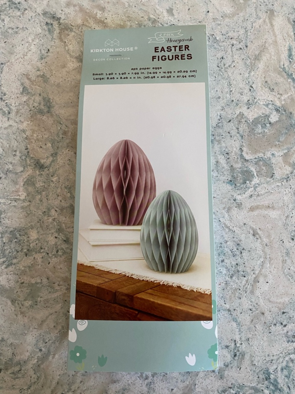 Kirkton House Pastel Honeycomb Easter Egg Figurines - Pack of 2
